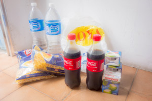 Les courses coca et eau minérale au Brésil